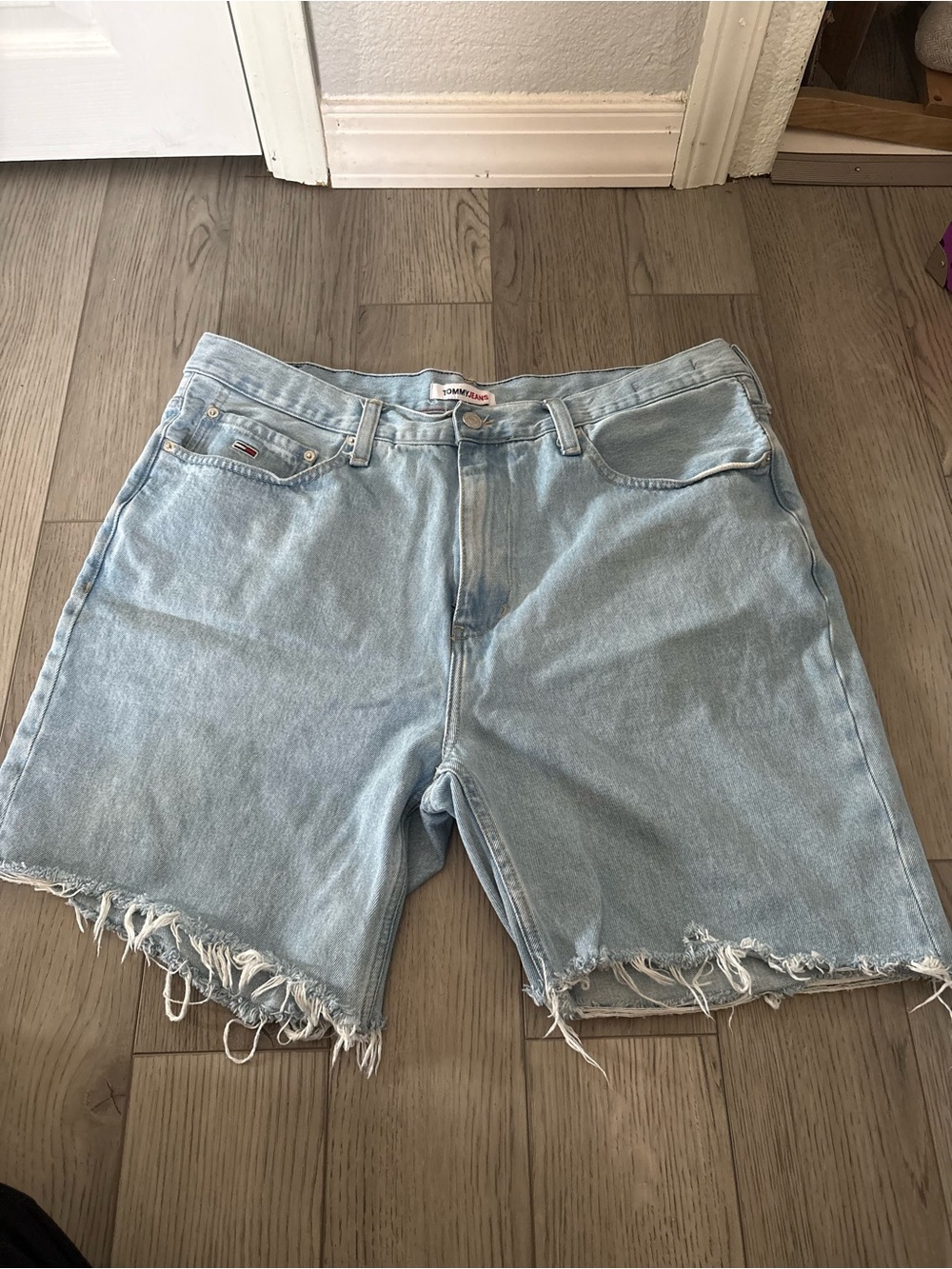 Tommy Hilfiger Light Wash Denim Cutoff Shorts